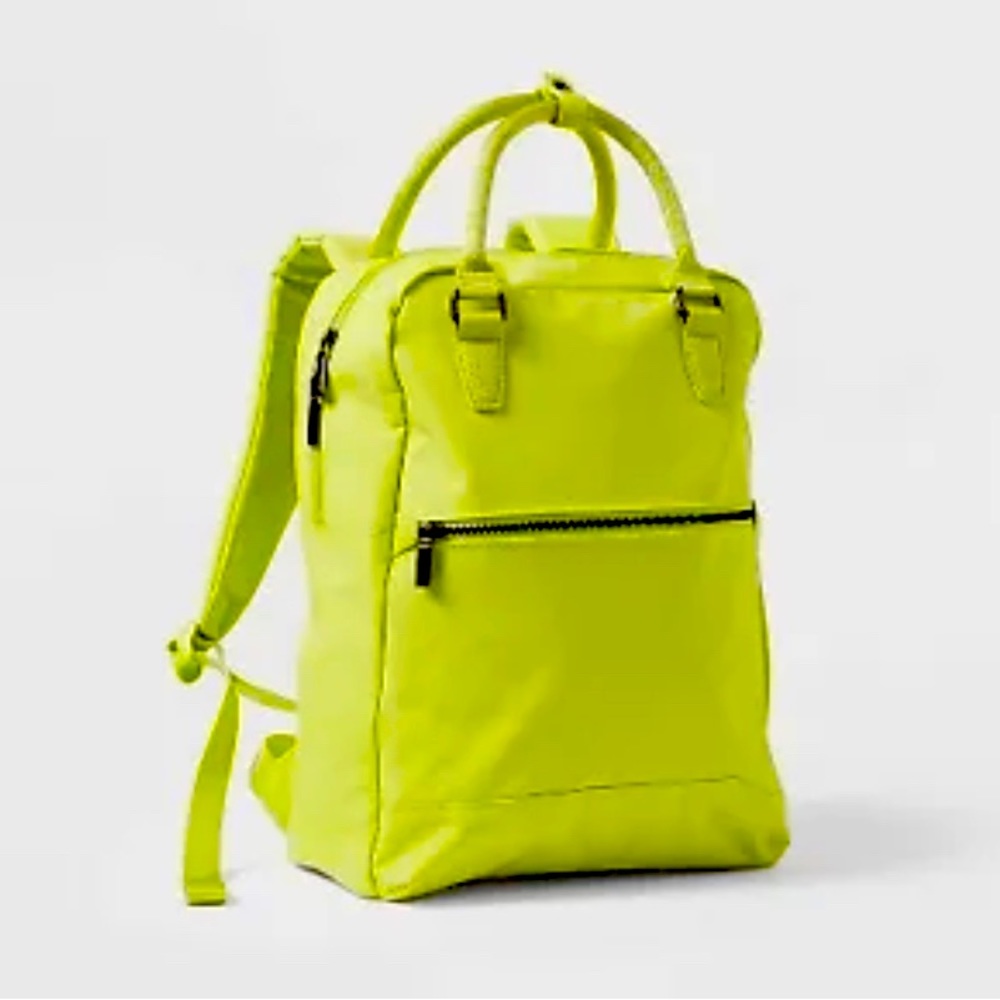 Signature Commuter Backpack Lime Green - Open Story NEW